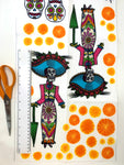 Halloween Dia de los Muertos Bunting Panels