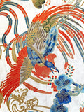 Japanese Roosters fabric (ivory/orange)