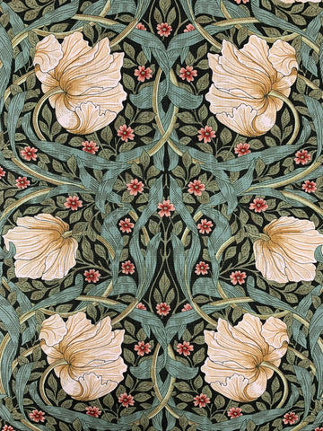 William Morris Pimpernel fabric (dark green)