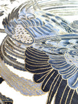 Japanese Roosters fabric (ivory/black)