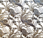 Japanese Roosters fabric (ivory/black)