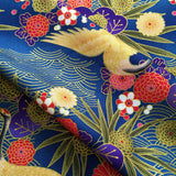 Japanese Cranes fabric (blue)