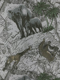 Safari Animals fabric (grey)